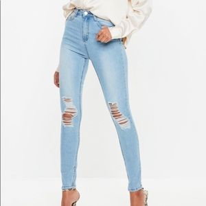 Misguided skinny, ripped jeans